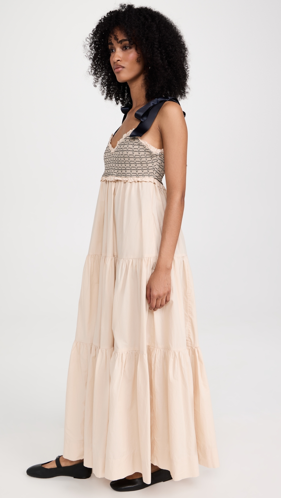 knee length dresses for ladies Intimately Free People Bali Saltwater Maxi Slip Dress – White Chocolate  Couture main image 0