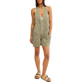 Free People Free People Bonanza Cotton Denim Romper
