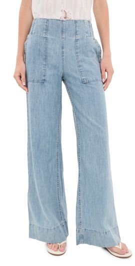 Free People Free People Breezy Denim Pull On Jeans Dusk