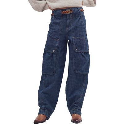 Free People Free People Brentwood Mid Rise Cargo Jeans