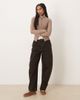 Free People Free People brunch girl long sleeve zip up cardigan in dusted cocoa-Brown - 3