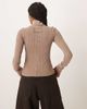 Free People Free People brunch girl long sleeve zip up cardigan in dusted cocoa-Brown - 4