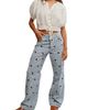 Free People Free People Bugged Out Railroad Stripe Straight Leg Jeans - 5