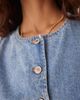 Free People Free People button detail denim top in blue - 2