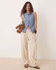 Free People Free People button detail denim top in blue - 3
