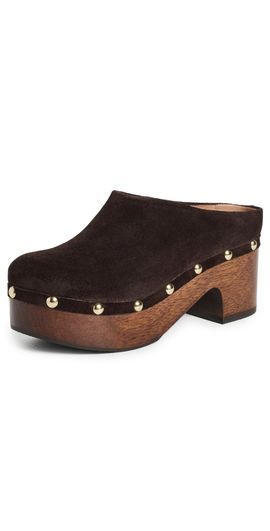 Free People Free People Calli Clogs Weathered Mink Suede