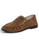 Free People Free People Carry On Suede Loafers Tobacco Oiled Suede - 1