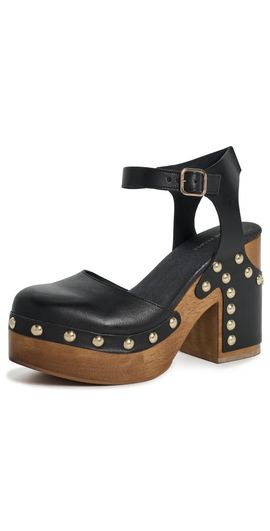 Free People Free People Cecelia Studded Clogs Black Leather