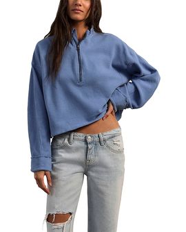 Free People Free People Celeste Quarter Zip Sweatshirt