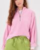 Free People Free People Celeste Quarterzip Sweatshirt Hummingbird Pink - 2