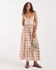 Free People Free People ciella printed midi dress in dusty pink combo - 1