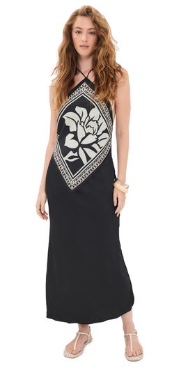 Free People Free People Citrine Midi Dress Raven Combo