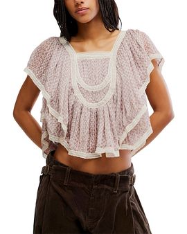 Free People Free People Clara Ruffled High Low Hem Top