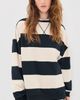 Free People Free People Classic Stripe Sweatshirt Black Combo - 2