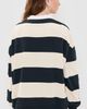 Free People Free People Classic Stripe Sweatshirt Black Combo - 3