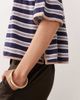 Free People Free People clean crop rugby tee in navy combo - 2