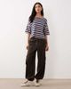 Free People Free People clean crop rugby tee in navy combo - 3