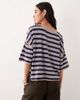 Free People Free People clean crop rugby tee in navy combo - 4