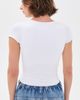 Free People Free People Clean Lines Baby Tee White - 3