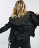 Free People Free People Cleo hooded vegan suede jacket in black - 2