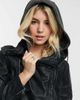 Free People Free People Cleo hooded vegan suede jacket in black - 3