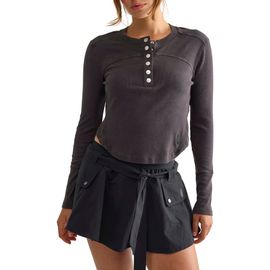 Free People Free People Cool Down Stretch Cotton Crewneck Top