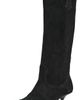 Free People Free People Daisy Slouch Kitten Heel Boots Black Suede - 1