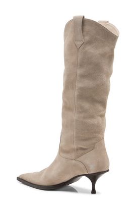 Free People Free People Daisy Slouch Kitten Heel Leather Boot