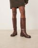 Free People Free People dana distressed leather pull-on boots in tobacco-Red - 1
