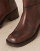 Free People Free People dana distressed leather pull-on boots in tobacco-Red - 4