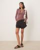 Free People Free People danni denim shorts in washed black - 1