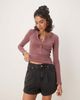 Free People Free People danni denim shorts in washed black - 2