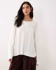 Free People Free People dawson pocket detail waffle knit top in clean ivory-White - 1