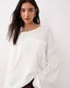 Free People Free People dawson pocket detail waffle knit top in clean ivory-White - 3