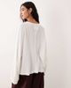 Free People Free People dawson pocket detail waffle knit top in clean ivory-White - 4