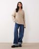Free People Free People dawson pocket detail waffle knit top in smooth stone-Neutral - 1