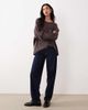Free People Free People Dawson pocket detail waffle top in chocolate-Brown - 1