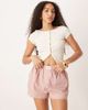 Free People Free People day to day relaxed boxer shorts in dusty pink - 1