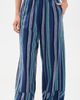 Free People Free People Days End Solar Linen Stripe Pants Navy Combo - 2