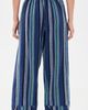 Free People Free People Days End Solar Linen Stripe Pants Navy Combo - 3