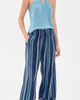 Free People Free People Days End Solar Linen Stripe Pants Navy Combo - 5