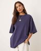 Free People Free People devon relaxed fit t-shirt in navy - 1