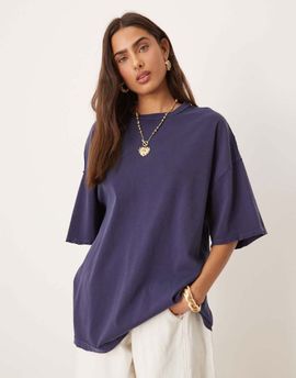 Free People Free People devon relaxed fit t-shirt in navy