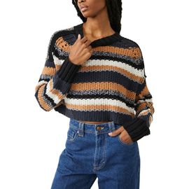Free People Free People Devon Stripe Crop Sweater