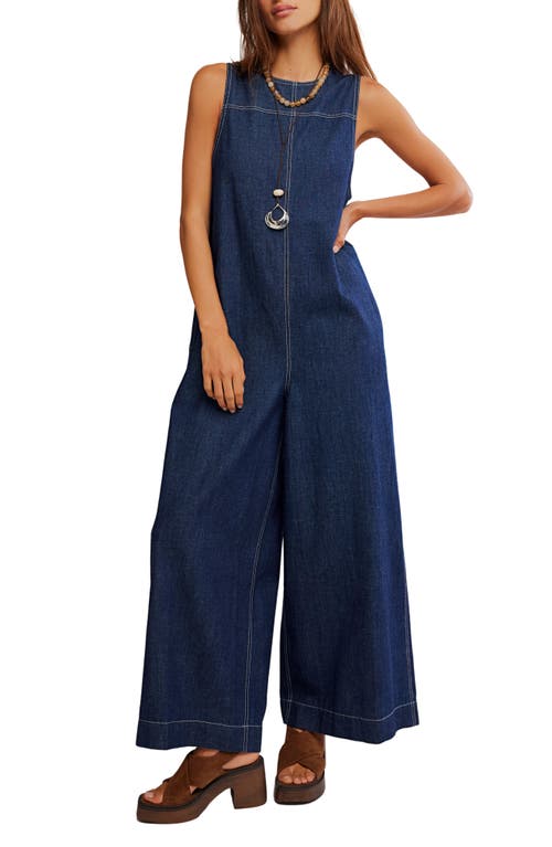 Free People Free People Do No Wrong Denim Jumpsuit
