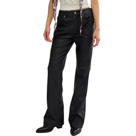 Free People Free People Double Knot High Waist Faux Leather Bootcut Jeans