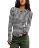 Free People Free People Easy Does It Striped Crewneck Tee - 1