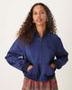 Free People Free People ellie satin bomber jacket in cosmic club-Blue - 1