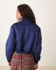 Free People Free People ellie satin bomber jacket in cosmic club-Blue - 4