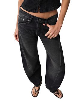 Free People Free People Fable Cotton High Rise Twisted Seam Jeans in Overdrive